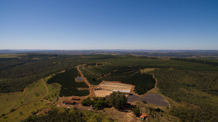 Barbosa specialty coffee Farm aerial image in minas gerais brazil