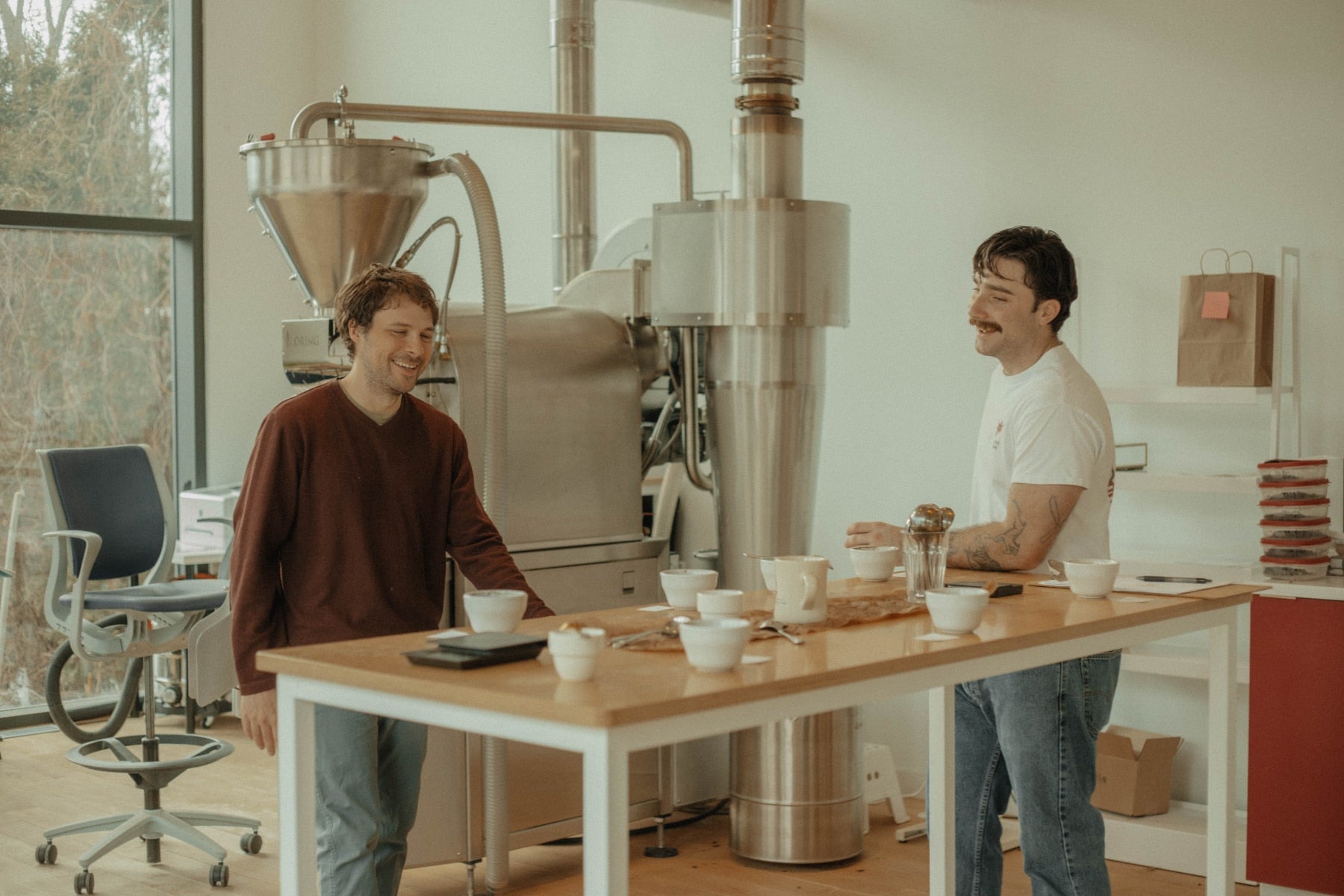 a specialty coffee cupping tasting in the mikko roastery