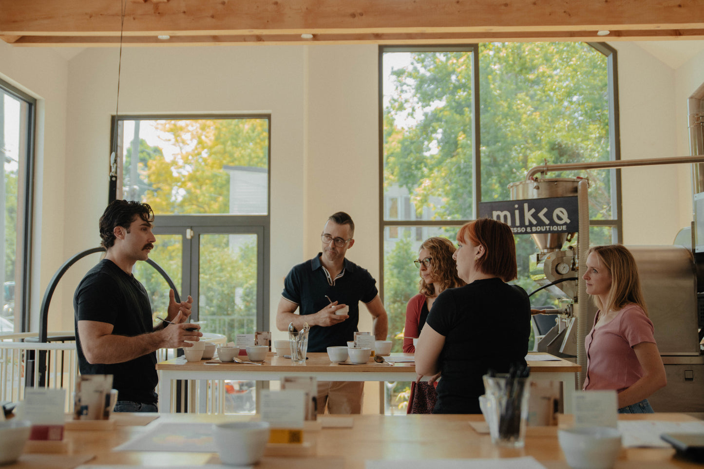 Specialty coffee tasting cupping at mikko roastery